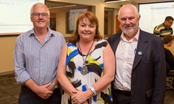 Image - CSU Executive Dean of Science Professor Tim Wess, Family and Community Services Ms Donna Argus and Wagga Mayor Cr Rod Kendall