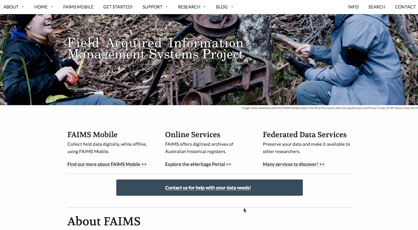FAIMS homepage